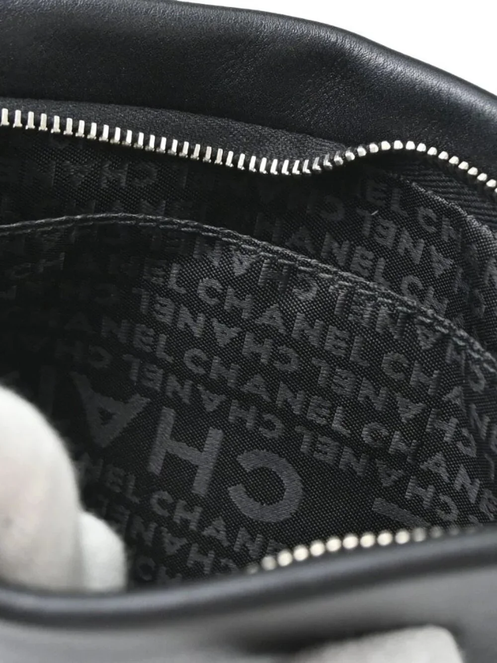 Chanel Black Lambskin Woven Stass Clutch Bag 179065